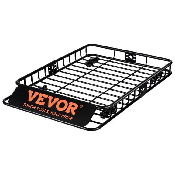 VEVOR Roof Rack Cargo Basket 200 LBS Capacity 46"x36"x4.5" for SUV Truck Cars,