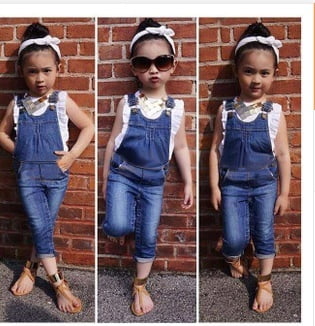 girls jeans suit