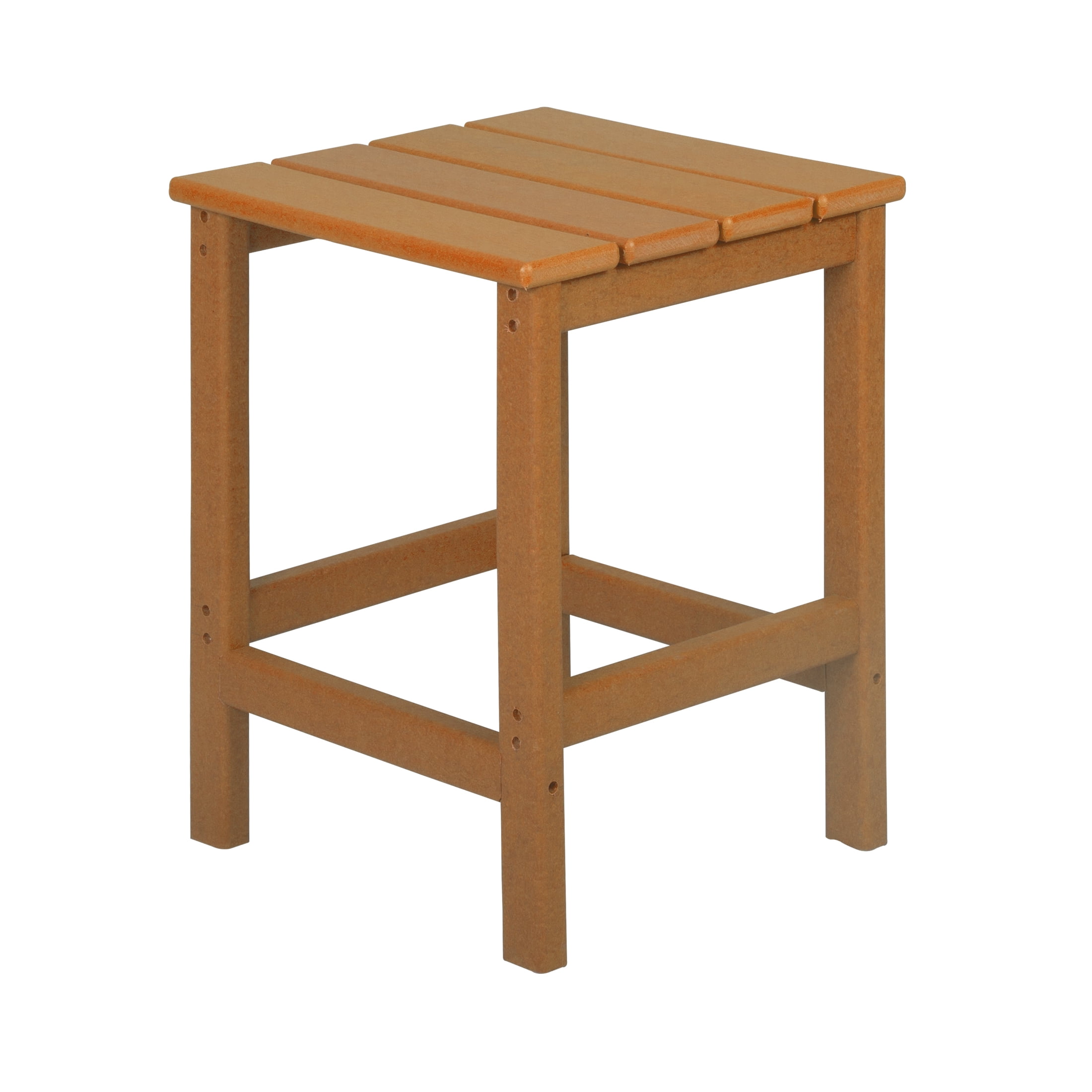 Garden Square Plastic Adirondack Outdoor Side Table, Orange