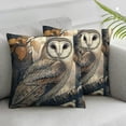 thumbnail image 3 of Acheng Watercolor Forest Trees Animals Throw Pillow Covers Cushion Decorative Square Pillow Cases for Couch Sofa Bed Set of 2 White(Two Sides Print) 20x20in, 3 of 7