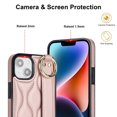 thumbnail image 3 of Finger Ring Wrist Band Phone Case Compatible with iPhone 15 for Women Girls, Adjustable Wristband Kickstand [Stand Function] PU Leather Case Cover for iPhone 15, Rosegold, 3 of 8