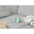 thumbnail image 4 of Stripe Line Zig-zag Turquoise .925 Silver Ring-9, 4 of 7