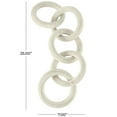 thumbnail image 3 of 25" x 3" White Wood 5 Link Chain Sculpture with Natural Wood Grain, by DecMode, 3 of 9