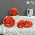 thumbnail image 2 of JWH Round Handmade  Decorative Sunflower Accent Throw Pillow Cushion with Insert Living Sofa Room Couch 12'' Orange, 2 of 9