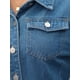 thumbnail image 5 of VESTIDO DE JEAN PARA MUJERES INSPIRE CHIC, CON CUELLO Y MANGA LARGA, BOLSILLOS, CORTA EN A, LARGO A LA RODILLA, DENIM, TAMAÑO S, AZUL, 5 of 6