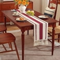 thumbnail image 7 of 72.05 Inch Tablecloth Valentines Day Decorations, Boho Table Runner Macrame Table Runner with Tassels Woven Table Runner for Rectangle Tables Coffee Lines, 7 of 7