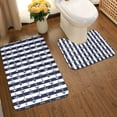 thumbnail image 2 of Xecao Anchors 2-Piece Vintage Seamless Anti-Skid Mat Set, featuring a stylish pattern for a safe and elegant toilet rug experience, 2 of 6