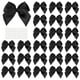 thumbnail image 1 of Uxcell 50Pcs Mini Lazos Pequeños Lazos de Cinta de Satén con Almohadillas Adhesivas para Manualidades, Decoración de Bodas, Fiestas y Envoltura de Regalos en Negro, 1 of 7