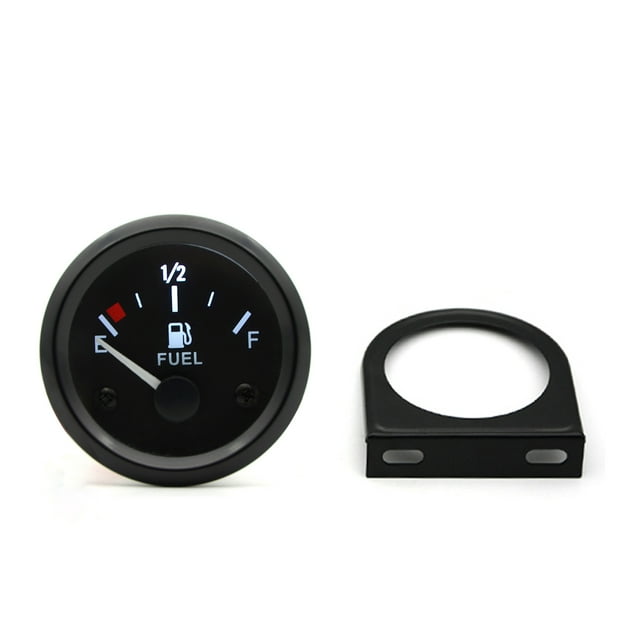 Jauge de Niveau de Carburant de 2 '' 52mm, Pointeur 12V Compteur de Réservoir de Carburant de Voiture avec des Jauges Automobiles de Jante de Rétroéclairage LED