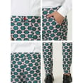 thumbnail image 6 of INSPIRE CHIC Men's Casual Geometric Printed Color Block Flat Front Dress Pants 32 Green, 6 of 7