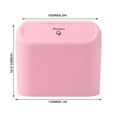 thumbnail image 6 of AuroraX Pink Car Trash Can with Push-Button Lid Hanging Rectangle Small 1.9L Garbage Container Basket Stylish Plastic Modern Trash Bin for Car Seat Back, 6 of 6