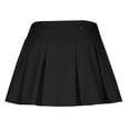 thumbnail image 5 of lcziwo Tennis Skirt for Women Double Ruffle Pleated Golf Skort Casual High Waisted Tummy Control Yoga Athletic Skirts Ofertas de Hoy en Liquidación Black S, 5 of 7