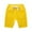 Yellow, variant on WOYY Toddler Boys Cotton French Terry Shorts Solid Color Elastic Waist Shorts, Sizes 2-3T