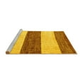 thumbnail image 2 of Ahgly Company Machine Washable Indoor Square Abstract Yellow Modern Area Rugs, 5' Square, 2 of 4