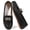 Black, variant on Women's Flats Metal Chain Loafers Comfortable Slip-On Driving Shoes Non slip Casual Flats for Work & Casual Daily