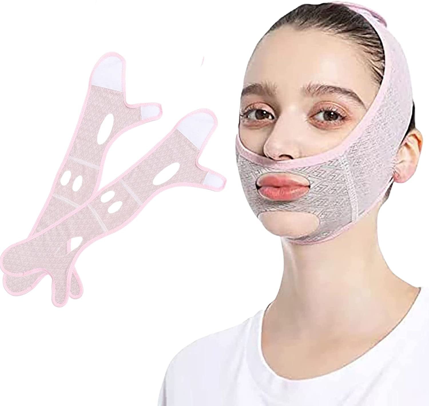 2PCS Beauty Face Sculpting Sleep Mask V Line Shaping Chin Up Mask Face