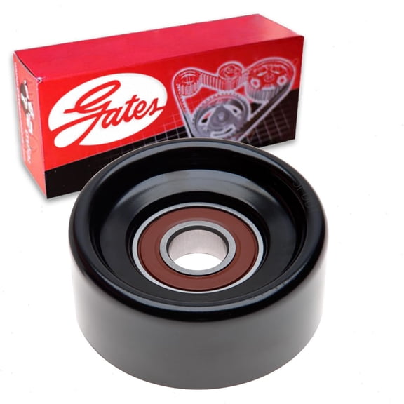 Gates DriveAlign Drive Belt Idler Pulley compatible with Ford F-350 6.2L V8 2011-2016