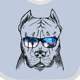 thumbnail image 4 of Inktastic Pitbull Sketch Portrait with Sunglasses Boys or Girls Baby Bib, 4 of 4