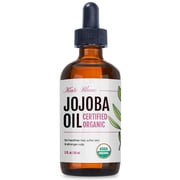 Kate Blanc Cosmetics Organic Jojoba Oil, 2 fl oz, Cold-Pressed Unrefined Carrier Oil for Hair Growth, Skin & Face Moisturizer