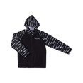 thumbnail image 1 of Kids Boys Windbreaker Jacket With Hood (Youth Medium, Black Script), 1 of 1