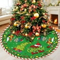 thumbnail image 6 of Green Christmas Tree Skirt Decorations Large 48 Inches Red and White Stripes Merry Christmas Party Decorations Tree Mat for Winter Holiday Xmas Home Indoor Outdoor Decor, 6 of 6