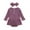 Purple, variant on Annhoo Infant Baby Girls Romper Dress Fall Long Sleeve Round Neck Button up Dress Cute Solid Color Dress with Headband