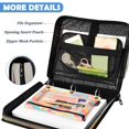 thumbnail image 5 of Zipper Binder with Shoulder Strap 2 inch 3 Ring Waterproof File Folder Organizer Bag 500 Sheet Red and Yellow Bird, 5 of 8