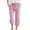 Pink, variant on Generic Girls' Gingham Capris Linen Pant Wide Leg High Waist Drawstring Elastic Waist Casual Plaid Trousers Cute Checkered Sweatpant