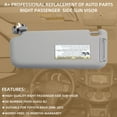 thumbnail image 2 of Dasbecan Right Passenger Side Gray Sun Visor With Mirror For TOYOTA RAV4 2006-2013 74310-42452-B2 7431042452B2, 2 of 7