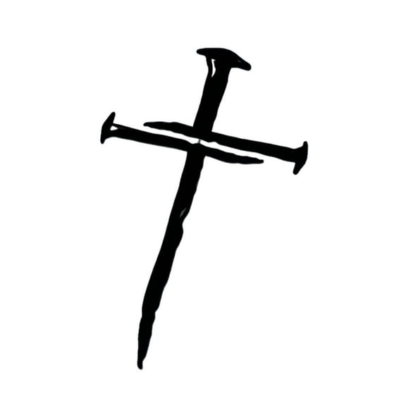 BIBABLYKE Crossing Of Nails Decal Sticker Christian Religious Symbol Decorative Vehicle Sticker Upgrades for Car Trucks Laptops