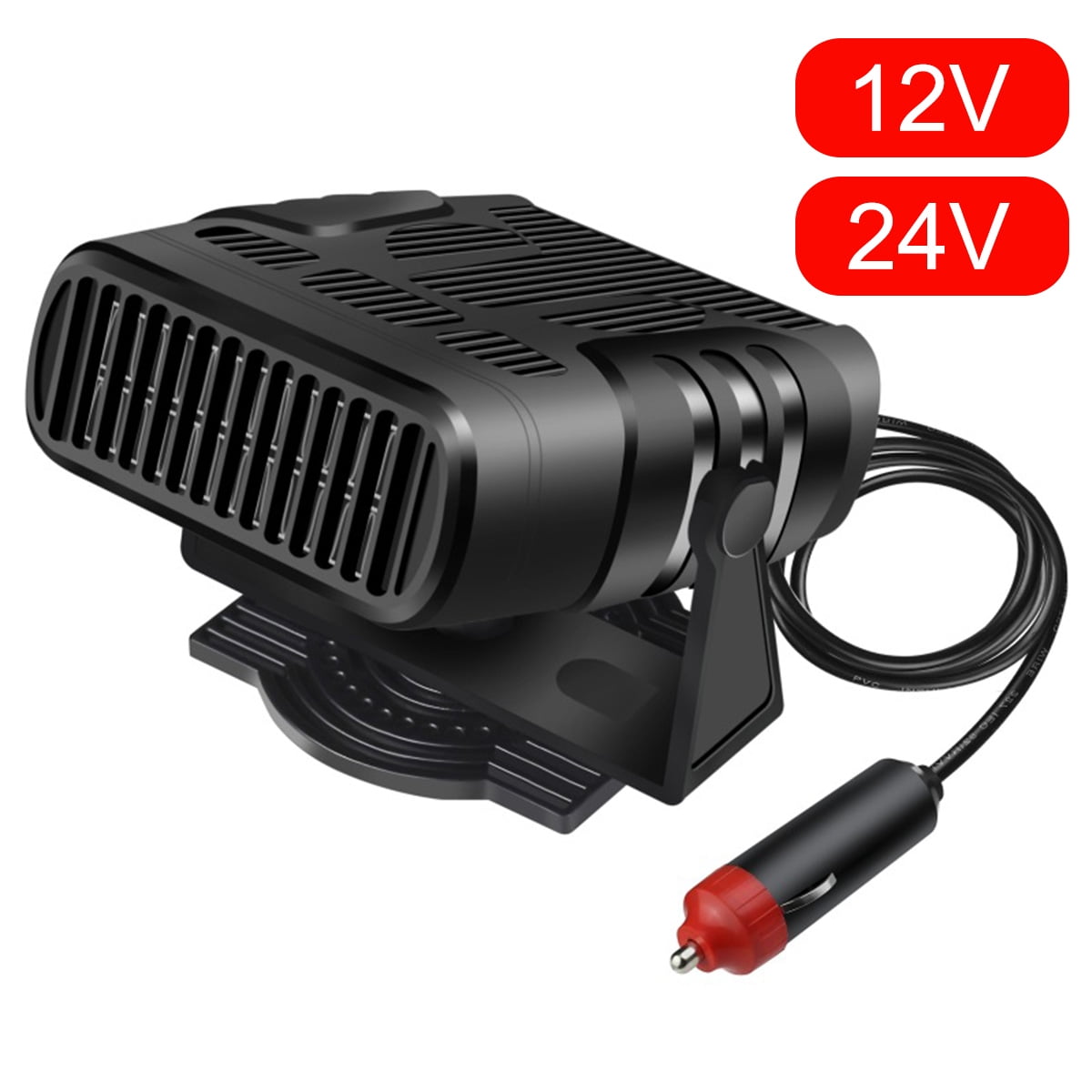 Car Heater & Fan 12V Portable Cooller Defrost Defogger Automobile 3-Outlet Plug Fast Cooling & Heating 