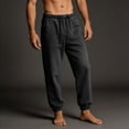 thumbnail image 7 of Xdegoge Denim Jogger Pants for Men Washed Trousers Cuffed Hem Relaxed Fit Elastic Waist Athletic Sweatpants with Pockets Casual Wear Daily Street Bottoms, 7 of 7