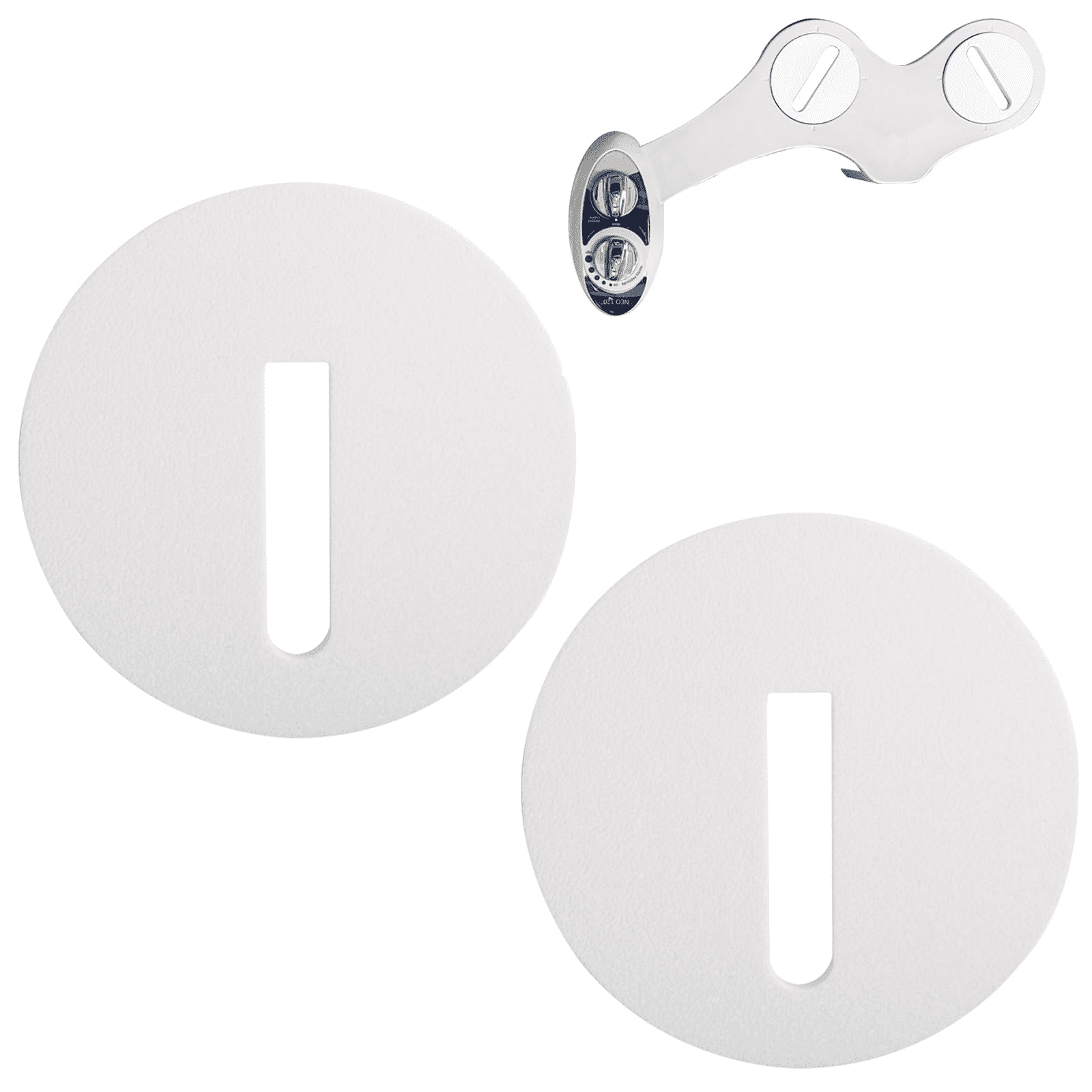 Bidet Bolt Cover Plate for LUXE Bidet NEO 110 120 320 185, Adjustable Slot Shield Cap, Bathroom Maintenance Accessory for Cleaner Installation, 2Pack