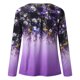 thumbnail image 5 of ICHUANYI Clearance Women Casual T-shirt Printed Long Sleeve Round Neck Ruched Pullover Blouse Tops(Purple, XXL) ICHUANYI WER2023081509237, 5 of 5