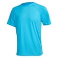 thumbnail image 2 of Weilanxin Swim Shirts Short Sleeve for Men Quick Dry Running UPF50+ Sun Protection Rash Guard Top BT3-SkyBlue 2XL, 2 of 7