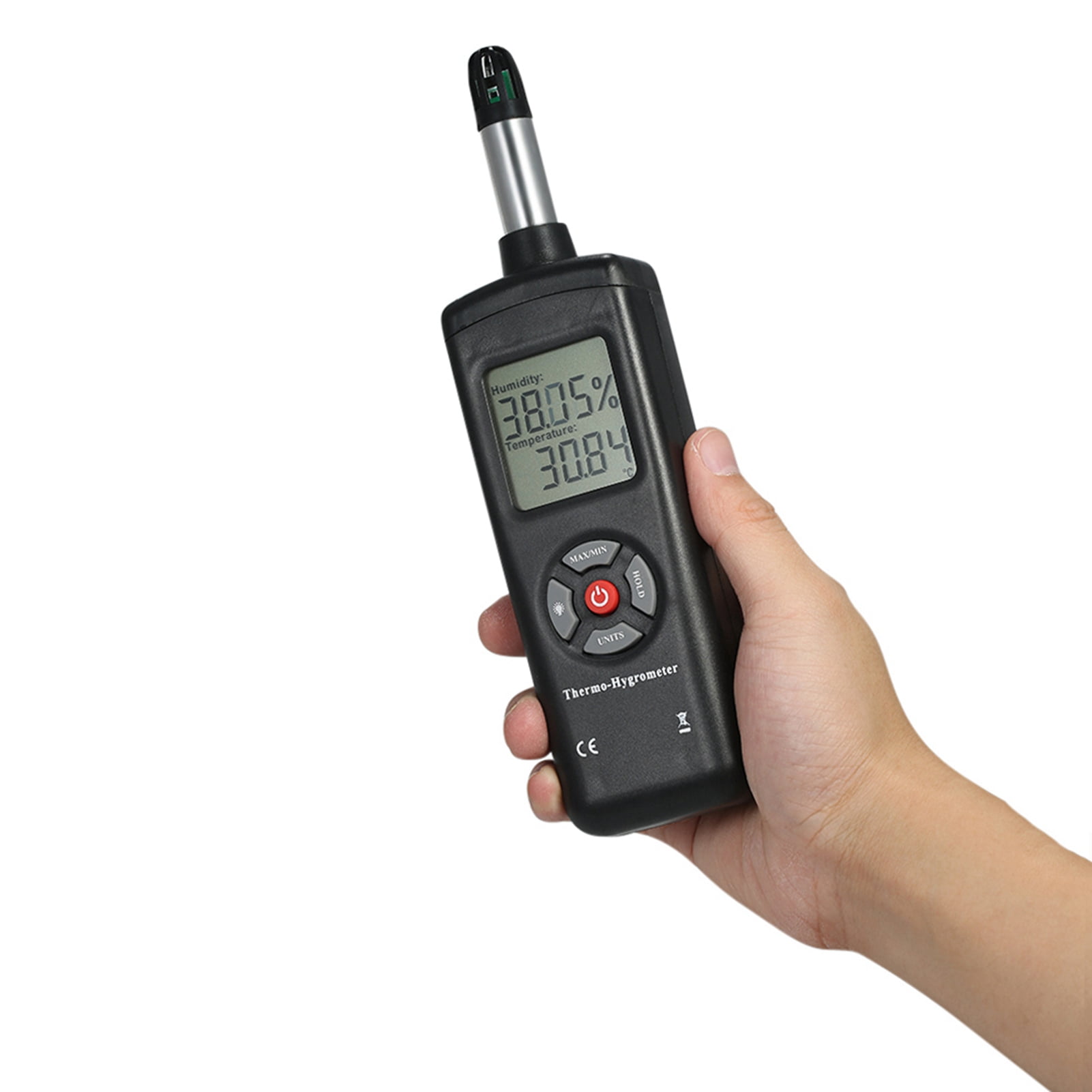 Digital LCD Thermo-Hygrometer Thermometer Hygrometer Temperature & Humidity Meter Psychrometer Wet Bulb Dew Point Temperature Detector