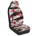 thumbnail image 2 of POLERO Polyester Car Front Seat Cover for Automotive, Elastic Removable Front Seat Covers, Red Splatter Stripe Pattern, 2 of 12