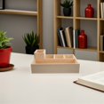 thumbnail image 4 of Raindrops Wooden Divider Box with Multi Compartments Beige Storage Tray for Home Office Organization, 4 of 8