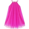 thumbnail image 2 of Robe Fille Fleur Robe Dos Nu Perle Fête Mariage Anniversaire 7 Ans, 2 of 5