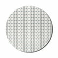 thumbnail image 1 of Geometric Mouse Pad for Computers, Abstract Motifs Lines in Vertical Design on a Plain Background, Round Non-Slip Thick Rubber Modern Mousepad, 8" Round, Warm Taupe and Cadet Blue, by Ambesonne, 1 of 2