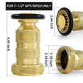 thumbnail image 2 of 1.5" Fire Hose Nozzle, 100 PSI, 75 GPM, Jet Fog Nozzle, Firefighting Equipment, NPSH/NPT Connection, 2 of 5