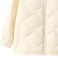 thumbnail image 5 of Luvrsol Girls Quilted Hooded Jacket, Zip‑Up Mixed Fabric Warm Casual Outerwear for Kids 110-170, 5 of 5