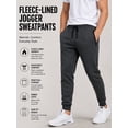 thumbnail image 3 of 2 Pack Mens Fleece Jogger Pants, 3 of 5