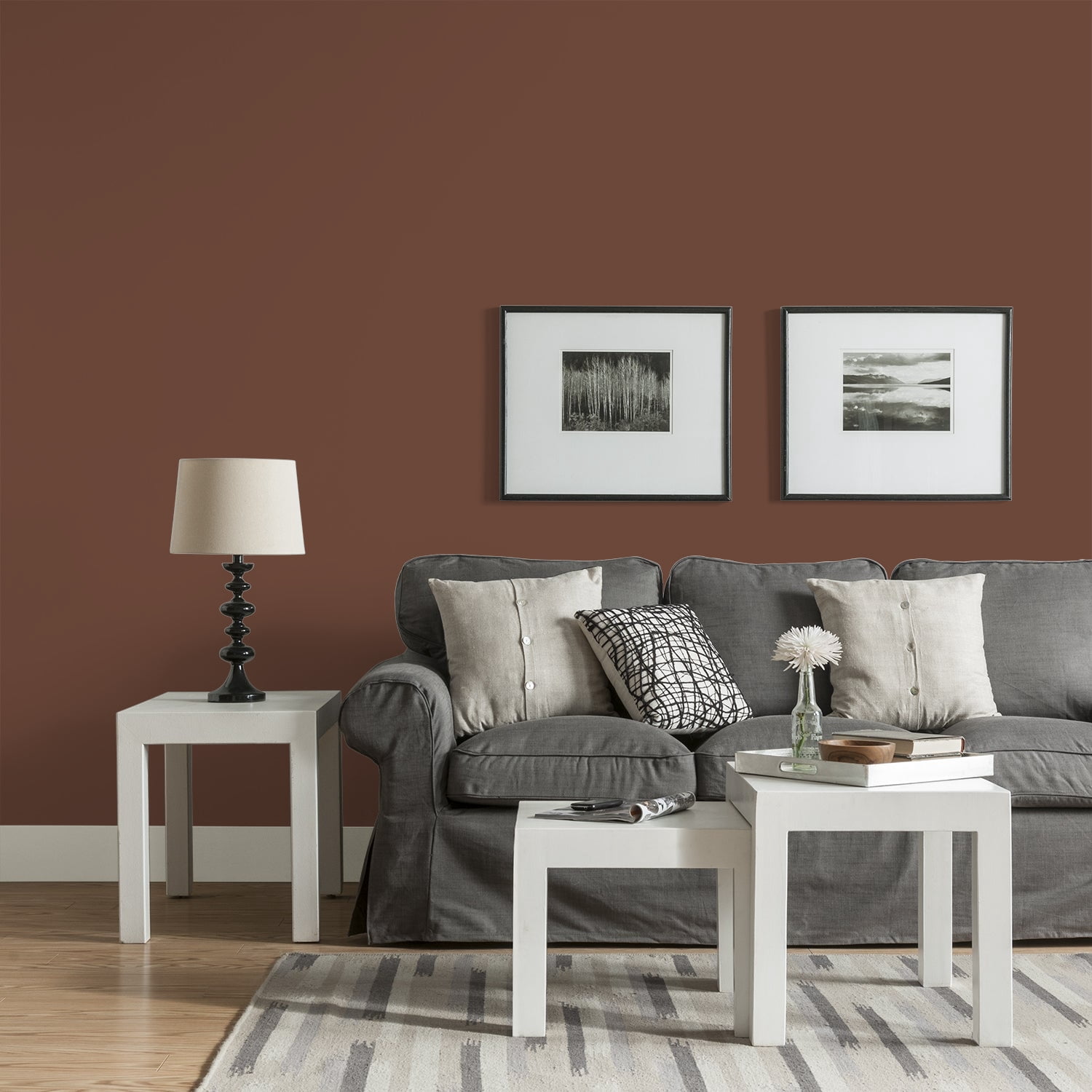 Glidden One Coat Interior Paint and Primer, Bird House Brown / Brown, 1-Quart, Eggshell