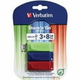 thumbnail image 3 of Verbatim 8GB Store 'n' Go USB Flash Drive - PC / Mac Compatible - 3pk, Red, Green, Blue - 98703, 3 of 3