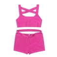 thumbnail image 3 of iEFiEL Kids Girls Sleeveless Activewear Crop Top with Dance Shorts for Yoga Workout Gym, 3 of 5