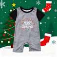thumbnail image 2 of Eygvbb Christmas Pajamas Matching Family Baby Romper Raglan Short Sleeve Onesie Light Wreath Print Snap Closure Jumpsuit Soft Loungewear, 2 of 6