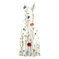 thumbnail image 5 of Feancey Sleeveless Beach Dress for Women Boho Floral Printed Maxi Dresses Summer Casual V Neck Slip Dress Flowy Loose Vacation Dresses Limited Time Sales Multicolor#1 3XL, 5 of 6
