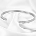 thumbnail image 4 of 4mm Width Stainless Steel Classic Simple Plain Open Clasp Bangle Bracelet, 4 of 7