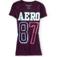 thumbnail image 1 of Aeropostale Camiseta gráfica Aero Foil para mujer, Púrpura, Grande Aeropostale Camiseta gráfica, 1 of 1